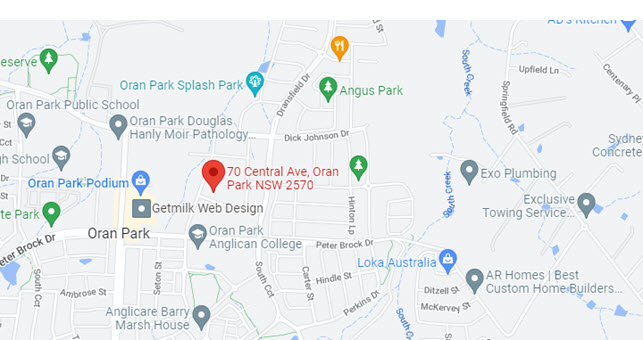 Camden Council Chambers, 70 Central Ave, Oran Park, NSW - map