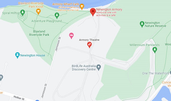 Armory Theatre, Jamieson Street, Sydney Olympic Park NSW - map
