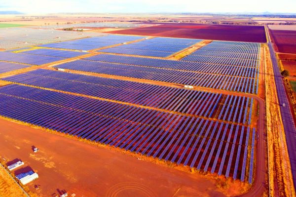 Solar farm from the sky