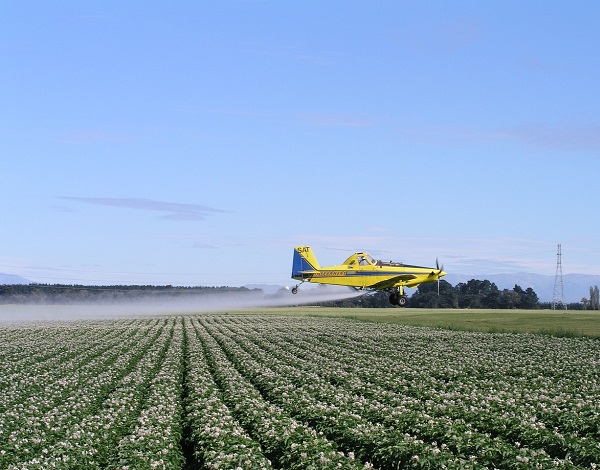Crop dusting plane