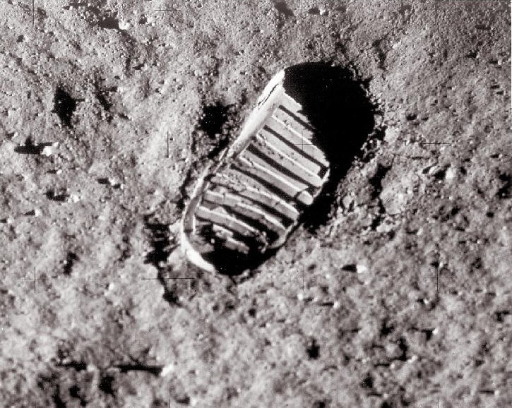 Footprint on the moon
