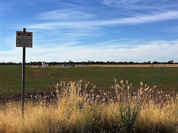 A coal seam gas field near Narrabri, NSW