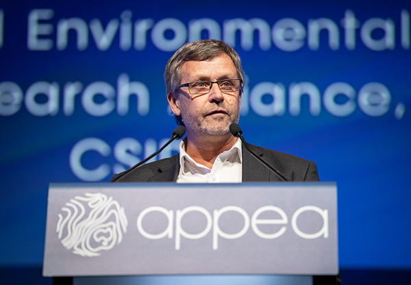 Dr Damian Barrett presenting at APPEA 2019