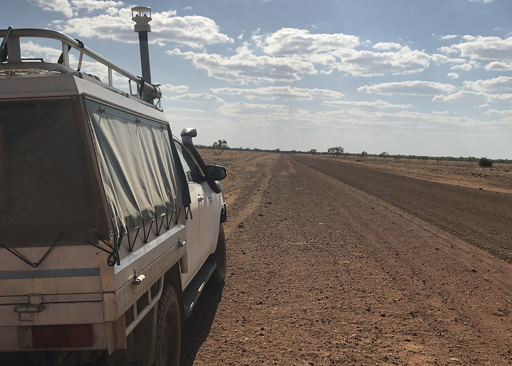 4WD vehicle on dirt road in the Northern Territory