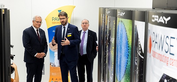 Prime Minister visited the Pawsey Centre in April. Pic: Pawsey Centre