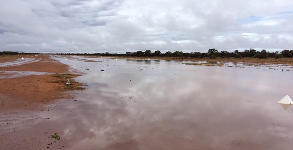 flooded runway