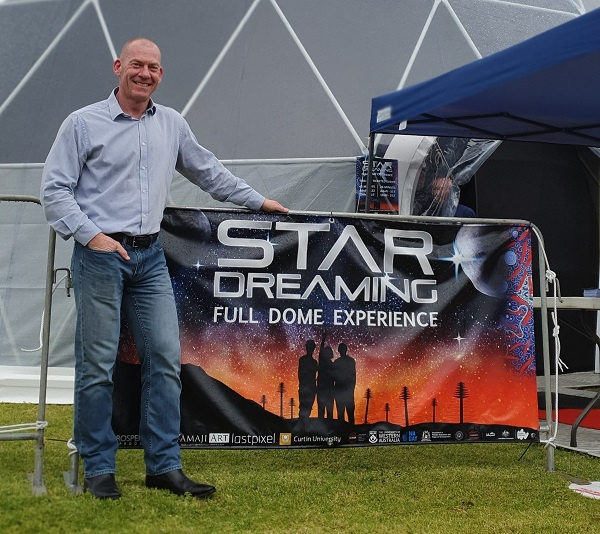 ‘Star Dreaming’ star ICRAR Deputy Executive Director Professor Steven Tingay at the CinefestOZ Film Festival premiere. Credit: Rebecca Wheadon, CSIRO.