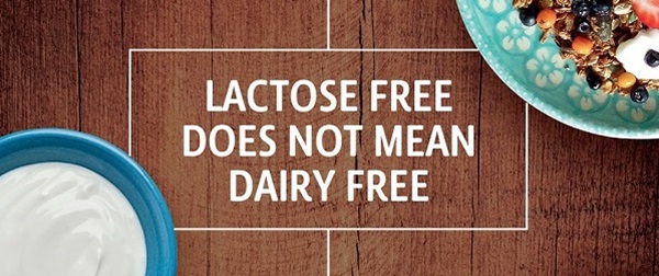 Lactose free does not mean dairy free