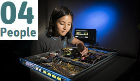 Image of woman at computer. 