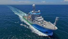 Research Vessel Investigator sailing on the water