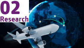 graphic of a plane and earth in the background