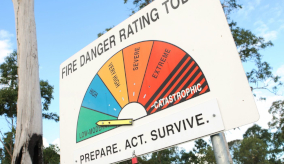 fire danger rating sign