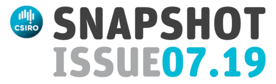 CSIRO logo and text reading Snapshot Issue 07.19