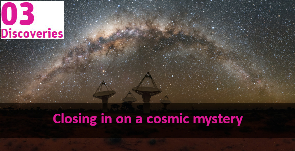 telescope dishes under night sky