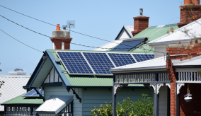 house with solar panels on roof
