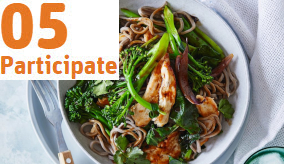 plate of Chicken Soba Noodles